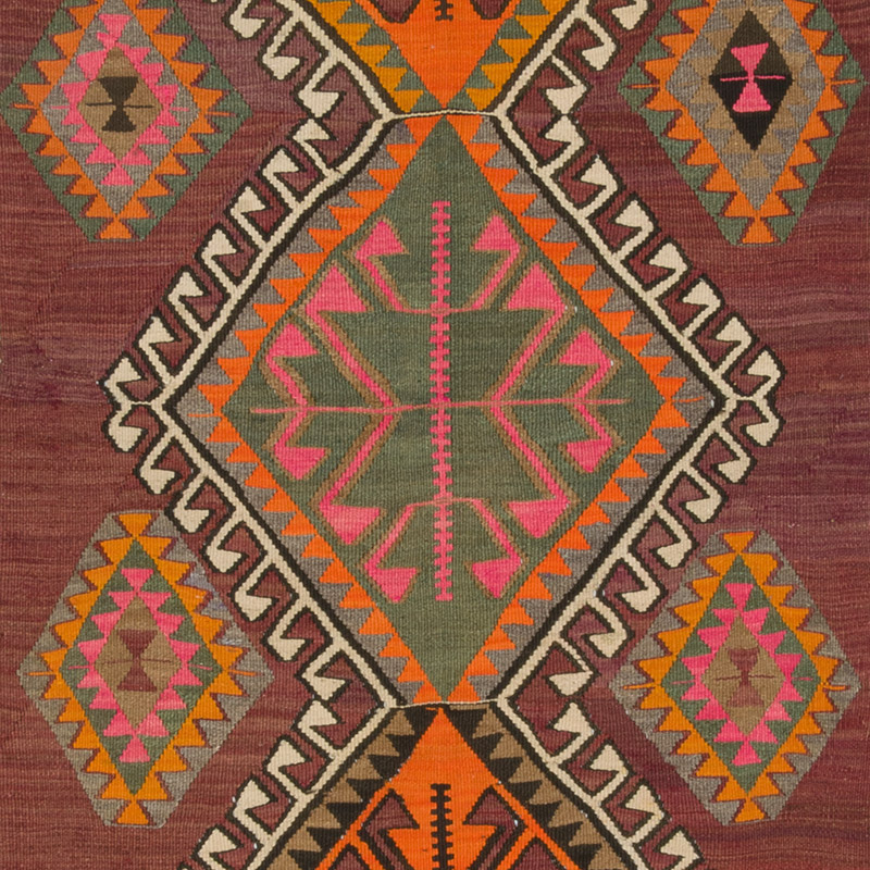 Corredor Vintage Kars Kilim - 146 cm x 395 cm - K0085987