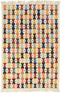 New Handwoven Turkish Kilim Rug - 5' 9" x 8' 4" (69" x 100")