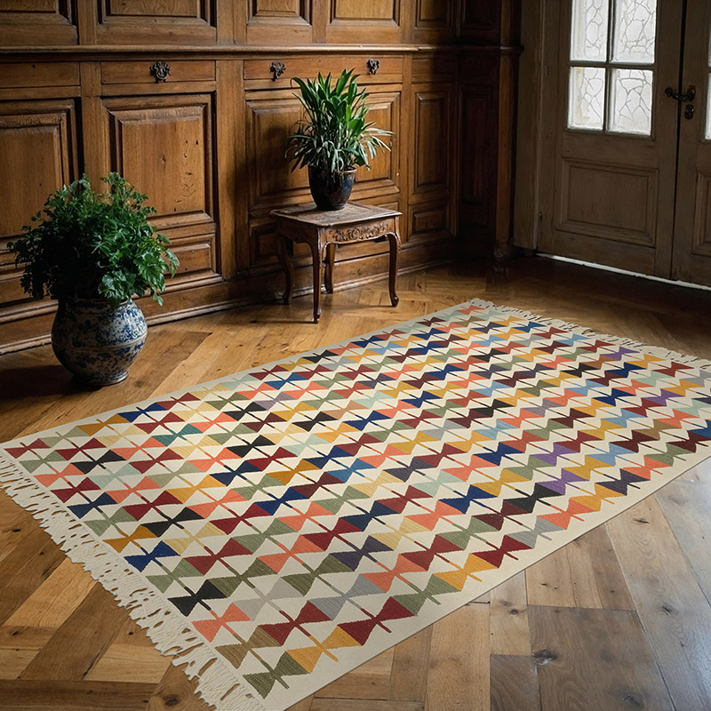 New Handwoven Turkish Kilim Rug - 5' 9" x 8' 4" (69" x 100") - K0085990
