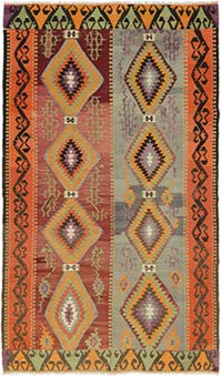 Vintage Esme Kilim Rug - 6' 4" x 10' 10" (76" x 130")