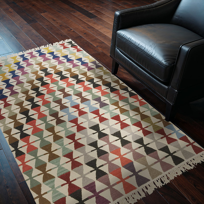 New Handwoven Turkish Kilim Rug - 4' 1" x 5' 11" (49" x 71") - K0085995