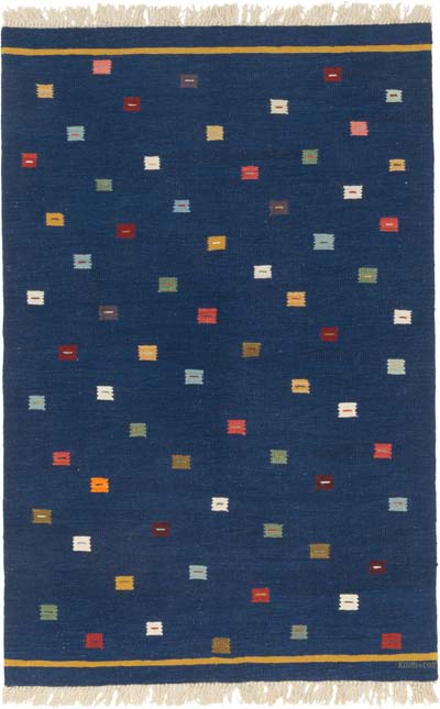 Yeni Kök Boya El Dokuma Kilim - 122 cm x 186 cm