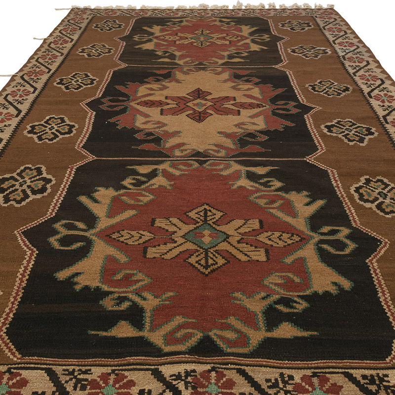 Vintage Kars Kilim Rug - 6' 7" x 11' 11" (79" x 143") - K0085999