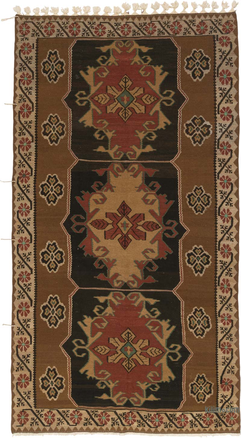 Vintage Kars Kilim Rug - 6' 7" x 11' 11" (79" x 143") - K0085999