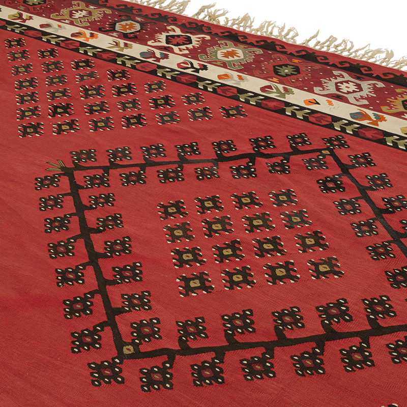 Antique Sharkoy Kilim Rug - 11' 11" x 13' 4" (143" x 160") - K0086000