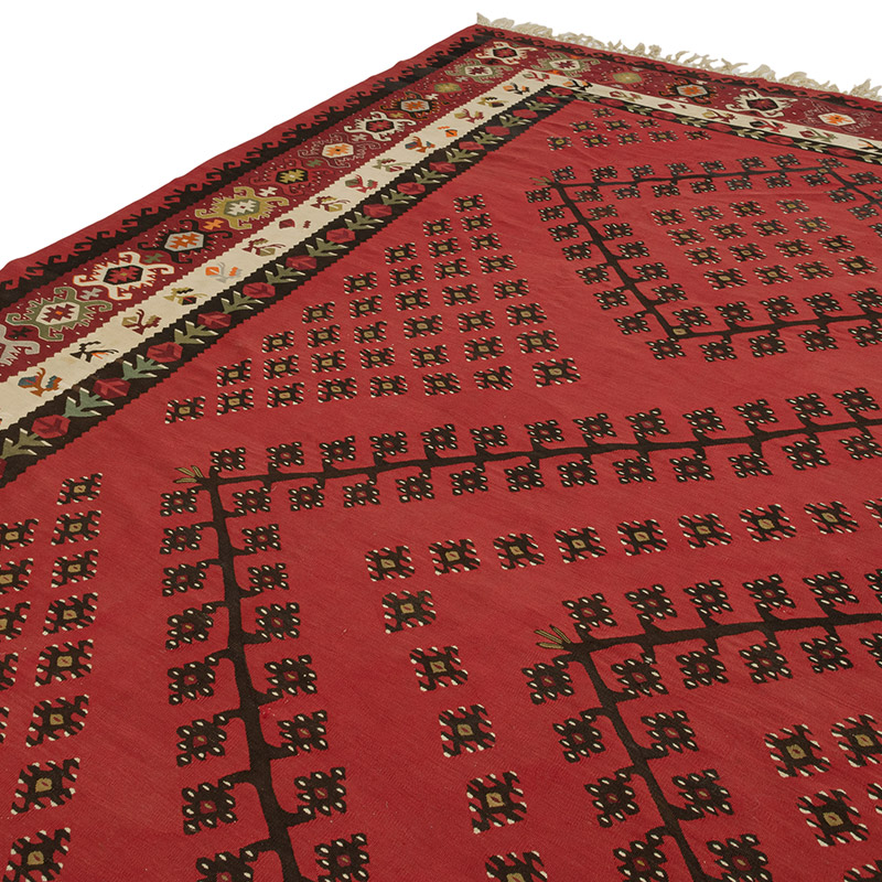 Antique Sharkoy Kilim Rug - 11' 11" x 13' 4" (143" x 160") - K0086000