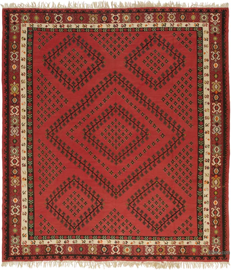 Antique Sharkoy Kilim Rug - 11' 11" x 13' 4" (143" x 160") - K0086000