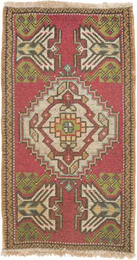El Dokuma Vintage Halı - 53 cm x 95 cm