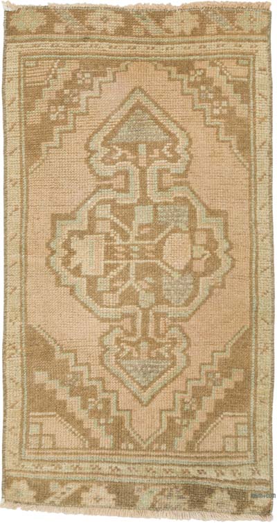 Alfombra Vintage Turca Anudada a Mano - 44 cm x 80 cm