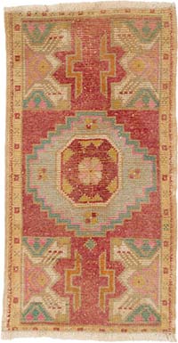 El Dokuma Vintage Halı - 50 cm x 94 cm