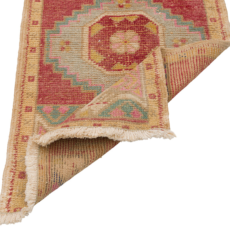 Alfombra Vintage Turca Anudada a Mano - 50 cm x 94 cm - K0086004