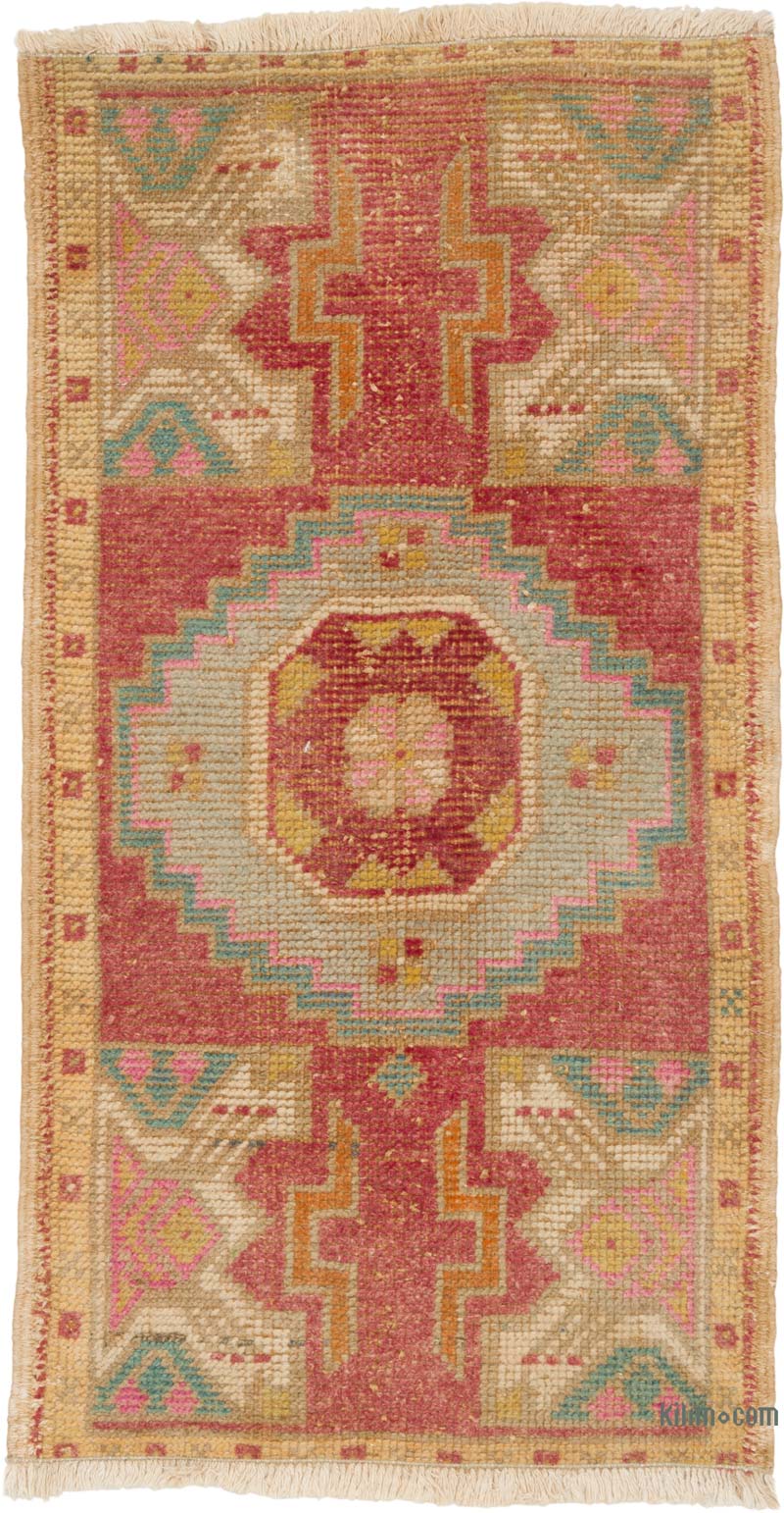 Alfombra Vintage Turca Anudada a Mano - 50 cm x 94 cm - K0086004
