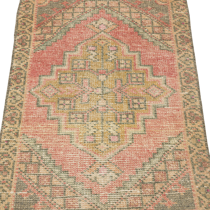 Vintage Turkish Hand-Knotted Rug - 1' 7" x 3' 1" (19" x 37") - K0086006