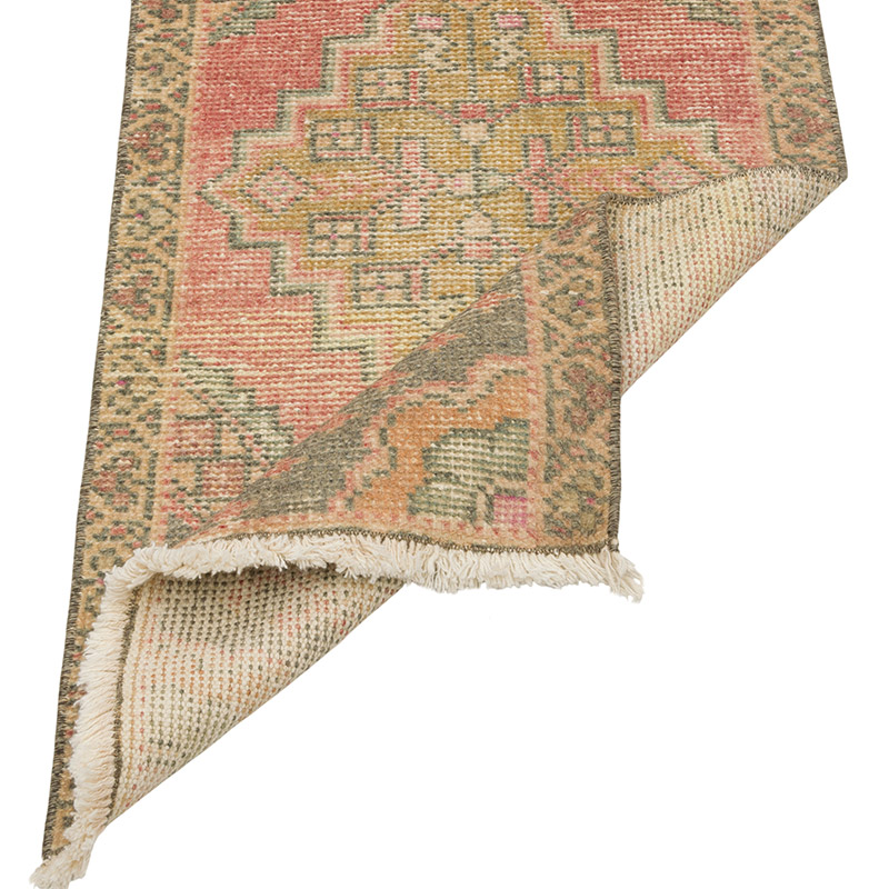 Vintage Turkish Hand-Knotted Rug - 1' 7" x 3' 1" (19" x 37") - K0086006