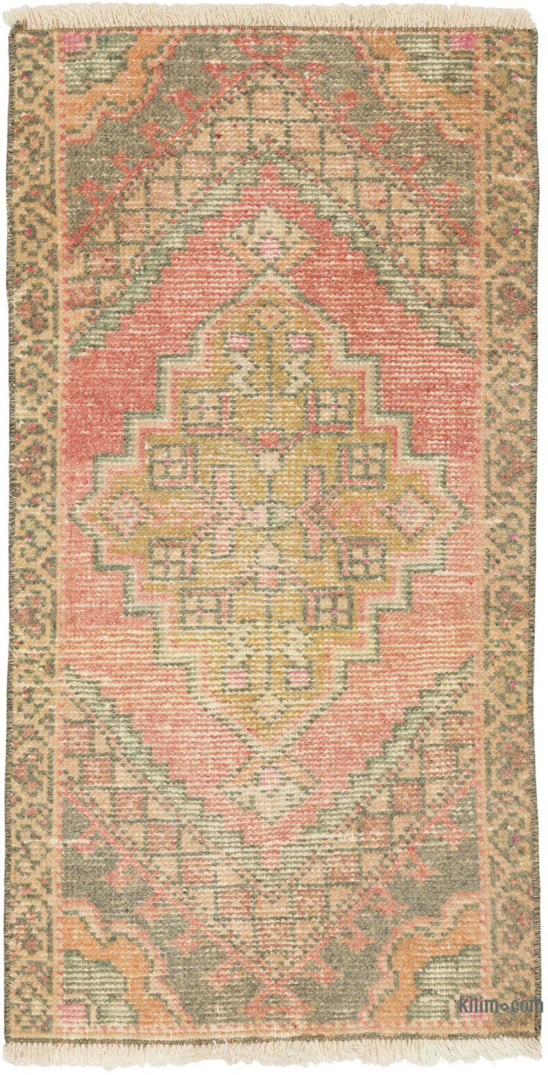 Vintage Turkish Hand-Knotted Rug - 1' 7" x 3' 1" (19" x 37") - K0086006