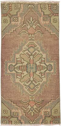 El Dokuma Vintage Halı - 48 cm x 98 cm