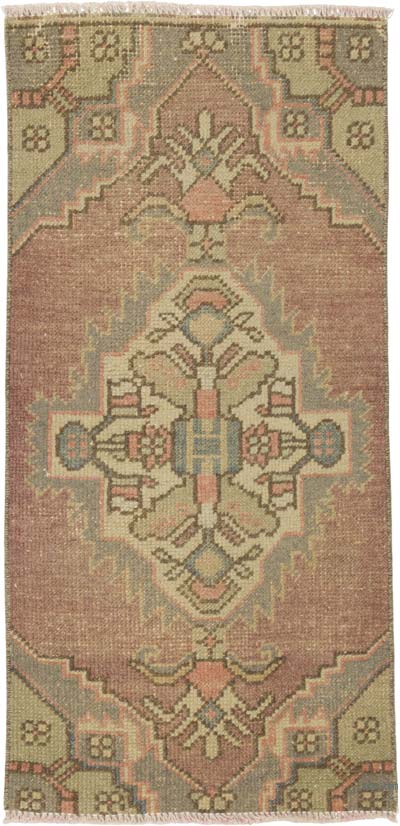 El Dokuma Vintage Halı - 48 cm x 98 cm