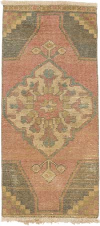 El Dokuma Vintage Halı - 44 cm x 95 cm