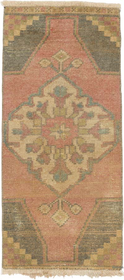 Alfombra Vintage Turca Anudada a Mano - 44 cm x 95 cm