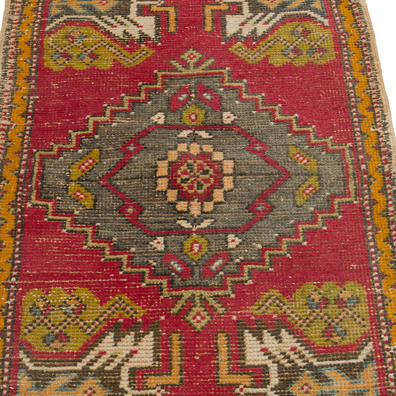 Alfombra Vintage Turca Anudada a Mano - 51 cm x 95 cm - K0086011