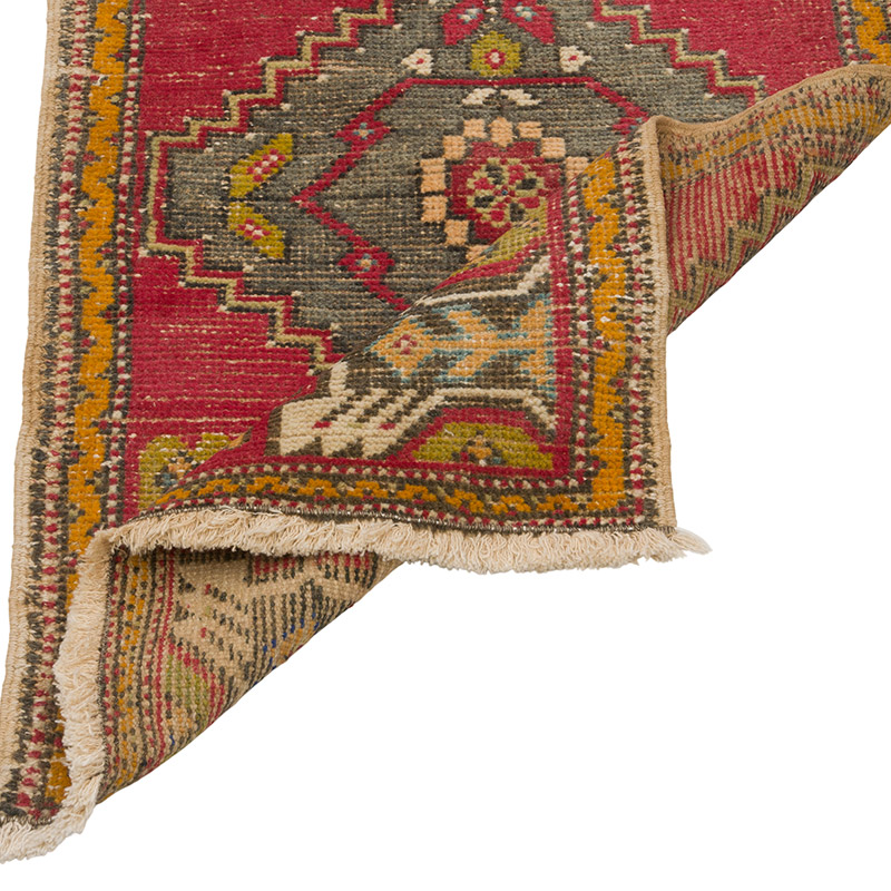 Alfombra Vintage Turca Anudada a Mano - 51 cm x 95 cm - K0086011