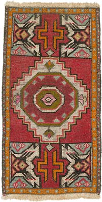 El Dokuma Vintage Halı - 49 cm x 92 cm