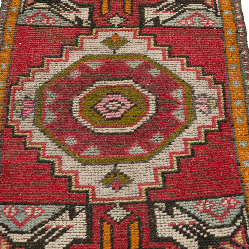 Vintage Turkish Hand-Knotted Rug - 1' 7" x 3'  (19" x 36") - K0086014
