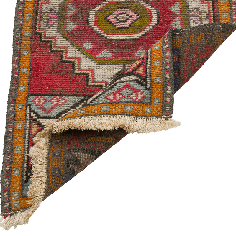 Vintage Turkish Hand-Knotted Rug - 1' 7" x 3'  (19" x 36") - K0086014