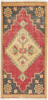 El Dokuma Vintage Halı - 46 cm x 94 cm
