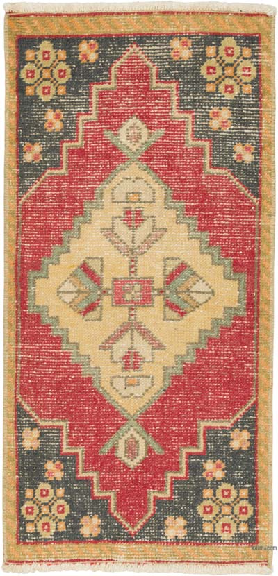 Vintage Turkish Hand-Knotted Rug - 1' 6" x 3' 1" (18" x 37")