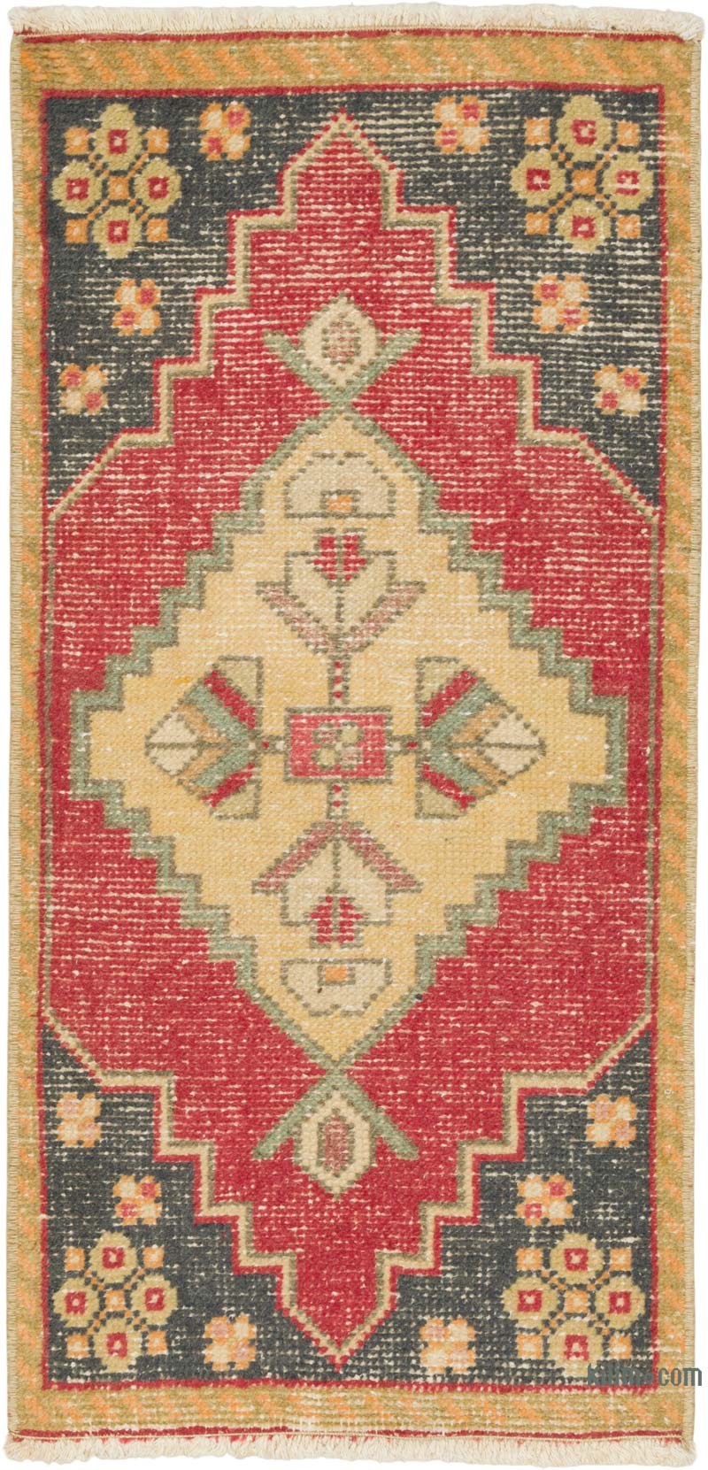 Vintage Turkish Hand-Knotted Rug - 1' 6" x 3' 1" (18" x 37") - K0086015