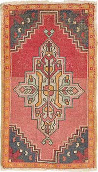 El Dokuma Vintage Halı - 54 cm x 94 cm