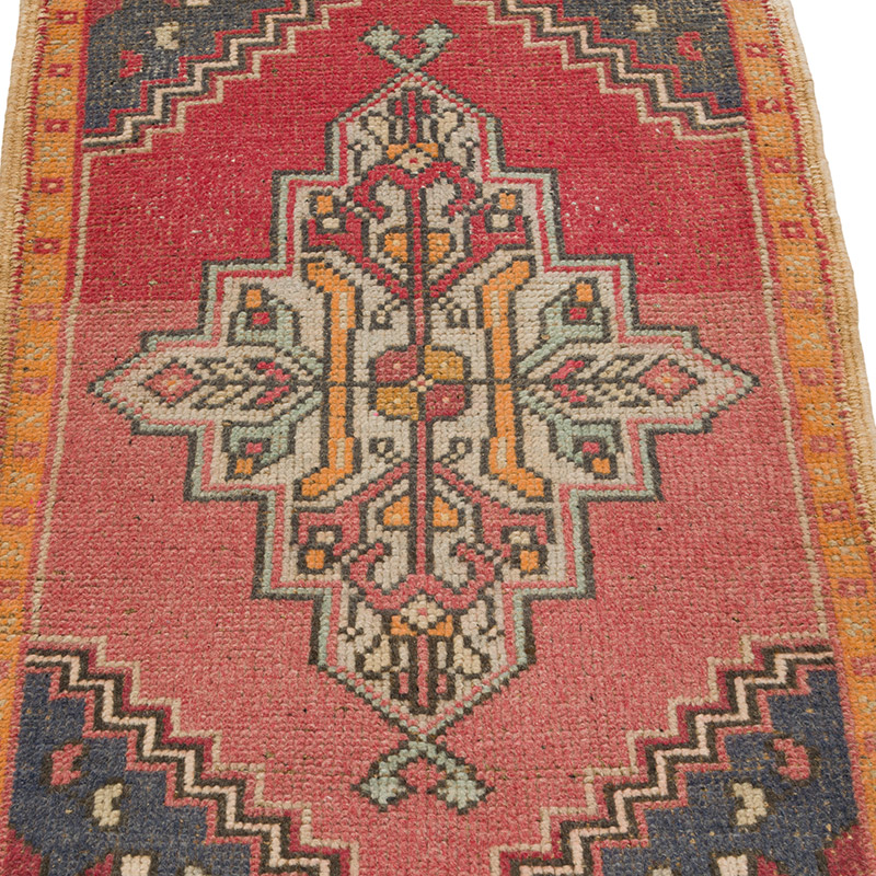 El Dokuma Vintage Halı - 54 cm x 94 cm - K0086016