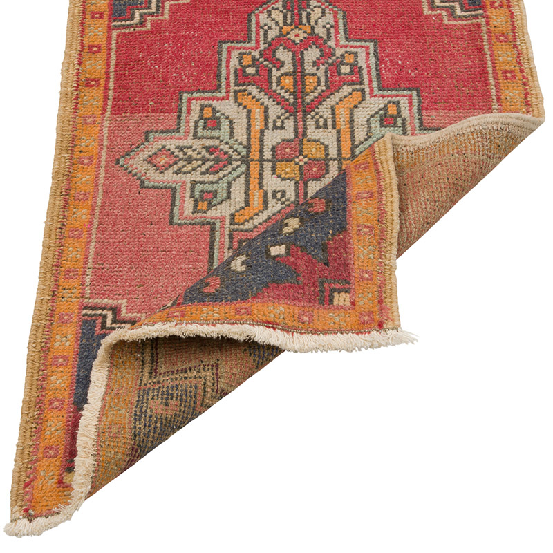 El Dokuma Vintage Halı - 54 cm x 94 cm - K0086016
