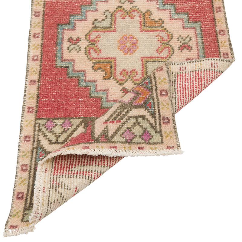 Alfombra Vintage Turca Anudada a Mano - 44 cm x 88 cm - K0086017