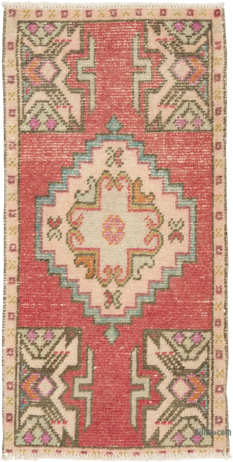 Alfombra Vintage Turca Anudada a Mano - 44 cm x 88 cm - K0086017