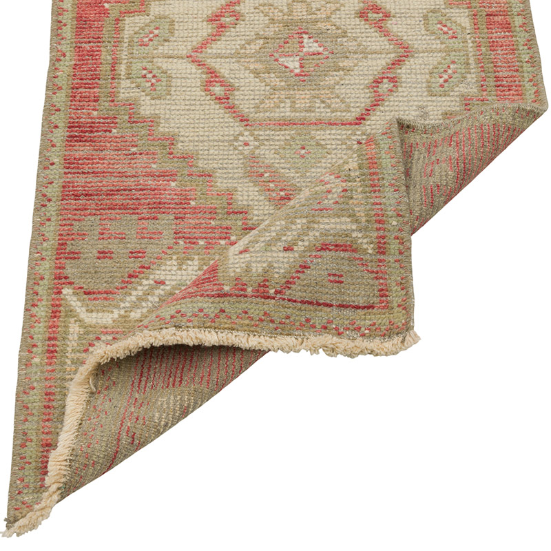 Alfombra Vintage Turca Anudada a Mano - 45 cm x 97 cm - K0086018