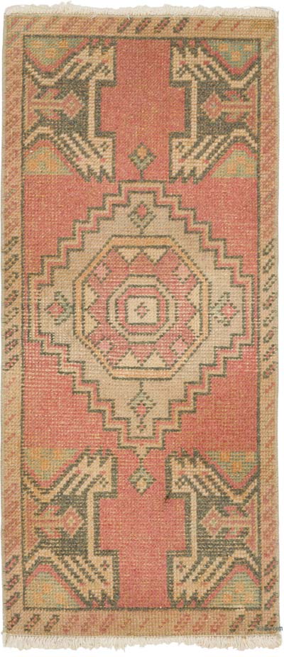 El Dokuma Vintage Halı - 41 cm x 93 cm
