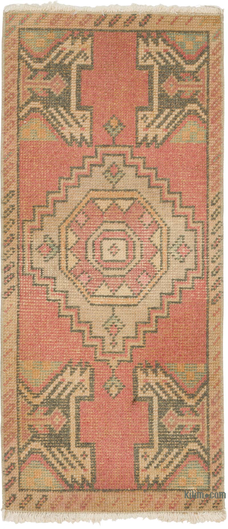 Vintage Turkish Hand-Knotted Rug - 1' 4" x 3' 1" (16" x 37") - K0086019