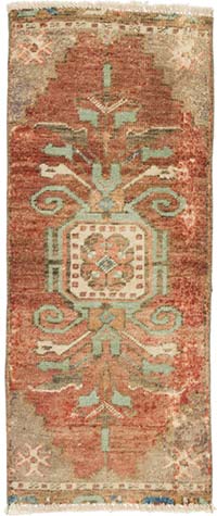 El Dokuma Vintage Halı - 39 cm x 94 cm