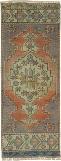 El Dokuma Vintage Halı - 40 cm x 105 cm
