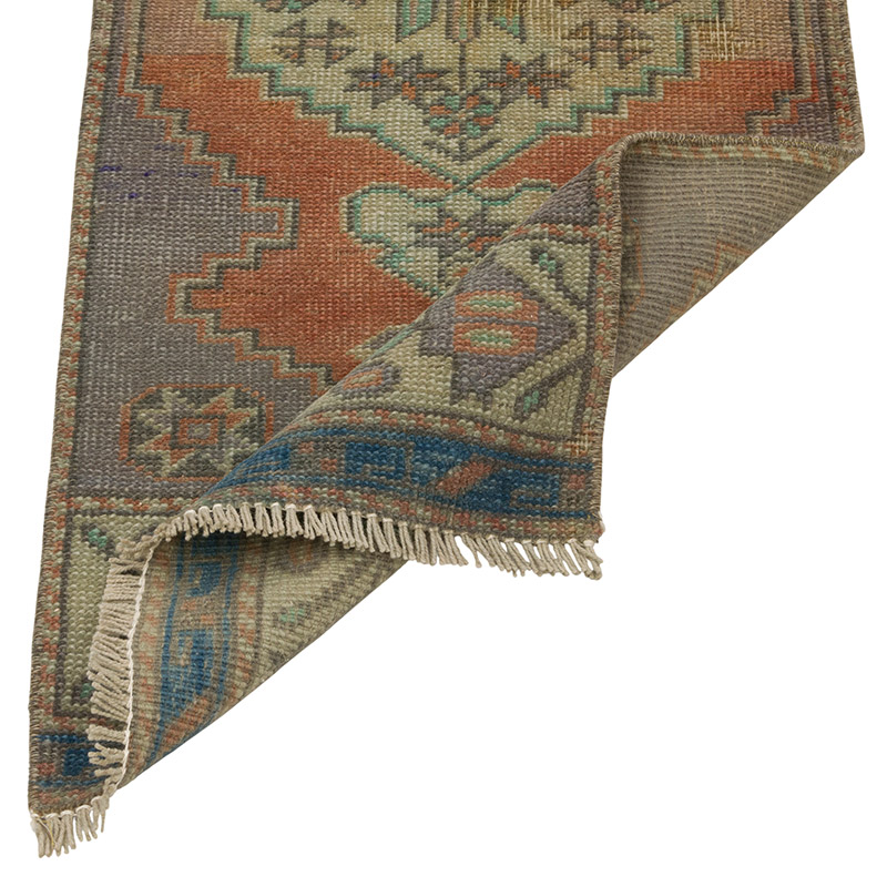 El Dokuma Vintage Halı - 40 cm x 105 cm - K0086023