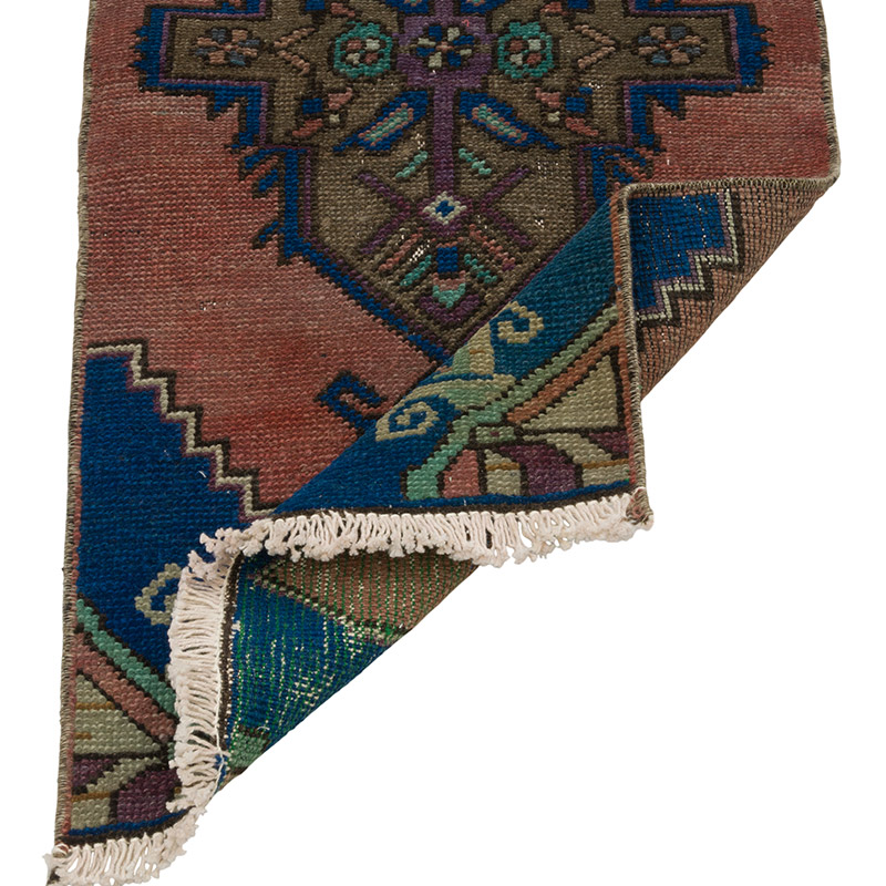 Vintage Turkish Hand-Knotted Rug - 1' 4" x 3'  (16" x 36") - K0086024
