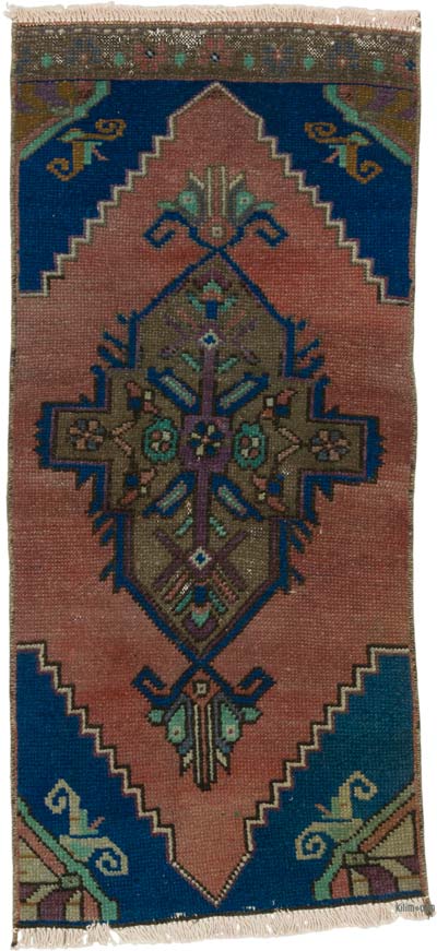 Vintage Turkish Hand-Knotted Rug - 1' 4" x 3'  (16" x 36")