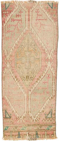 El Dokuma Vintage Halı - 42 cm x 105 cm