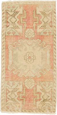 Vintage Turkish Hand-Knotted Rug - 1' 6" x 2' 11" (18" x 35")