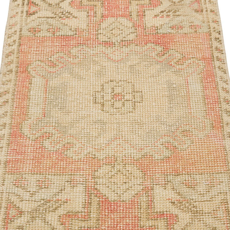 El Dokuma Vintage Halı - 45 cm x 88 cm - K0086027