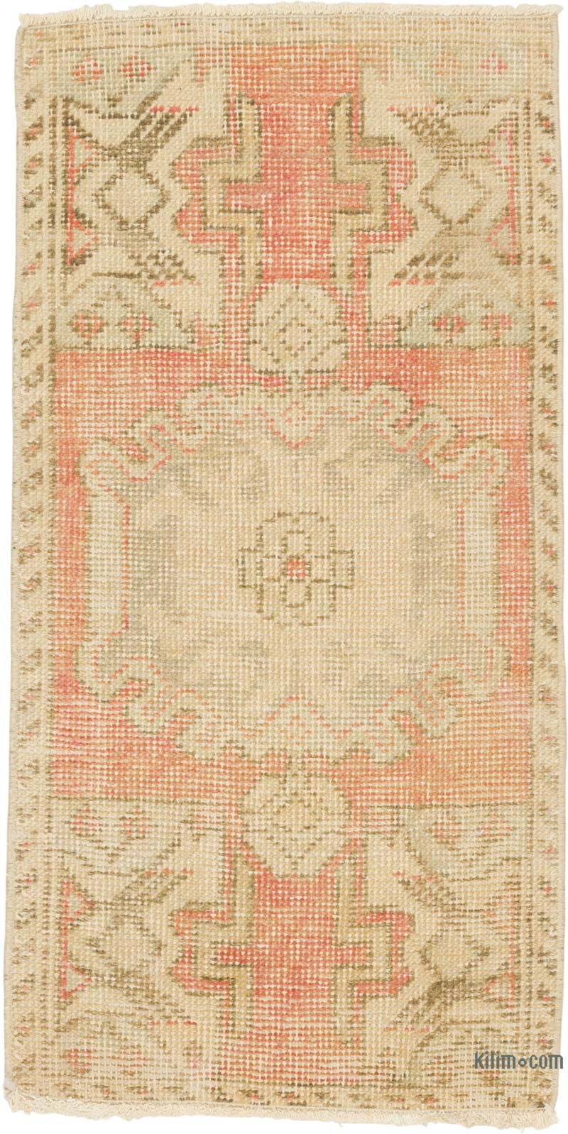 El Dokuma Vintage Halı - 45 cm x 88 cm - K0086027