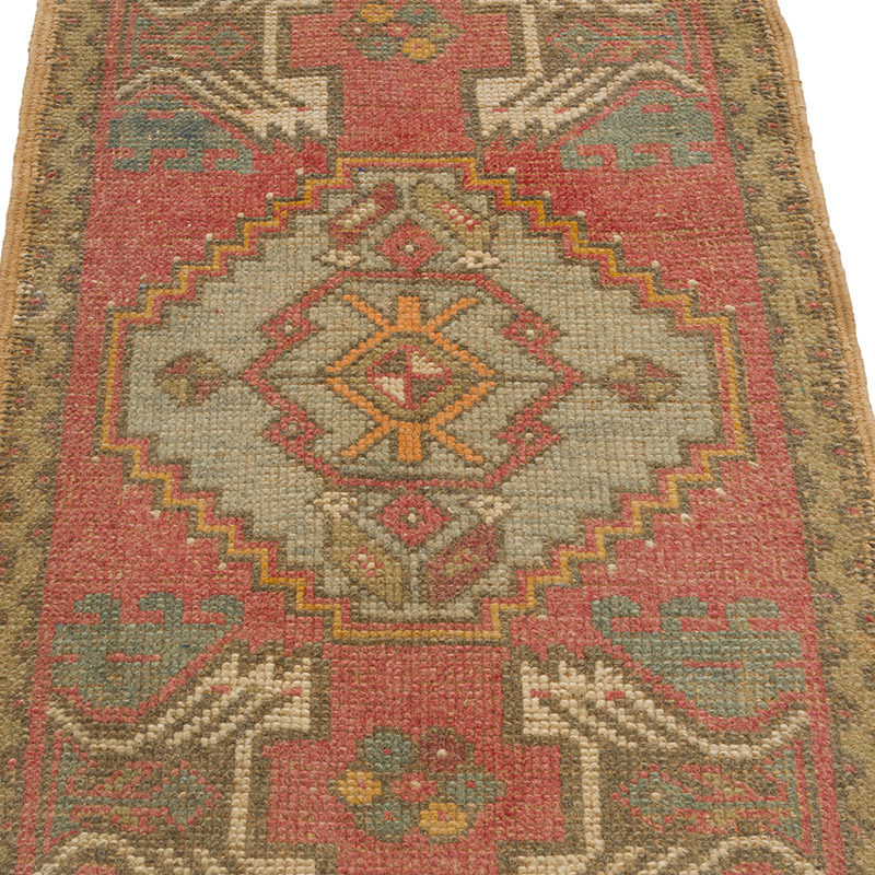 Vintage Turkish Hand-Knotted Rug - 1' 8" x 2' 10" (20" x 34") - K0086028