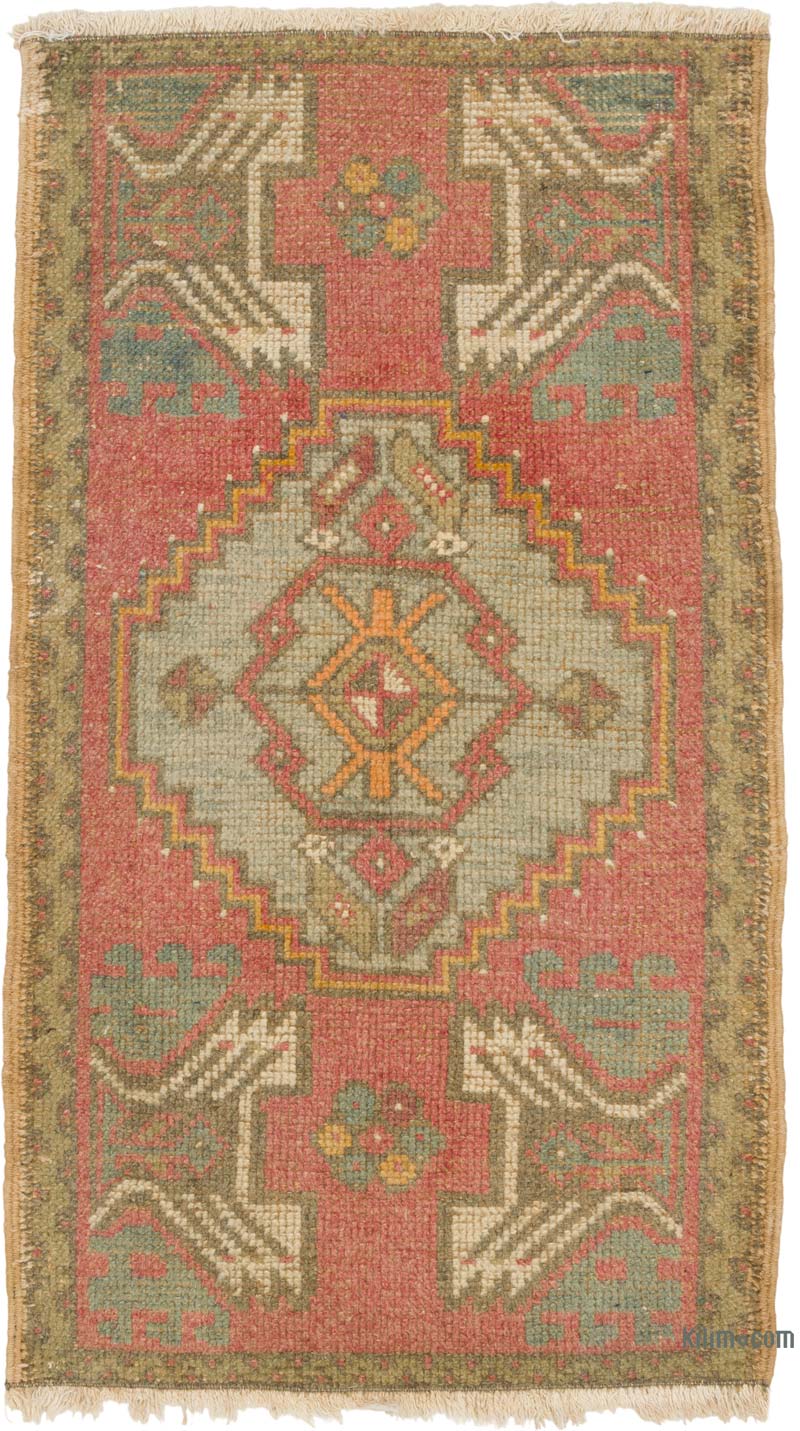 Vintage Turkish Hand-Knotted Rug - 1' 8" x 2' 10" (20" x 34") - K0086028